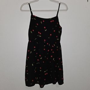 Tobi Babydoll mini cherry print dress